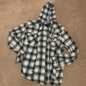 Hurley Striped Hooded Flannel